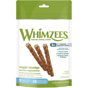 Whimzees Veggie Sausage Vegetarian Dog Treats